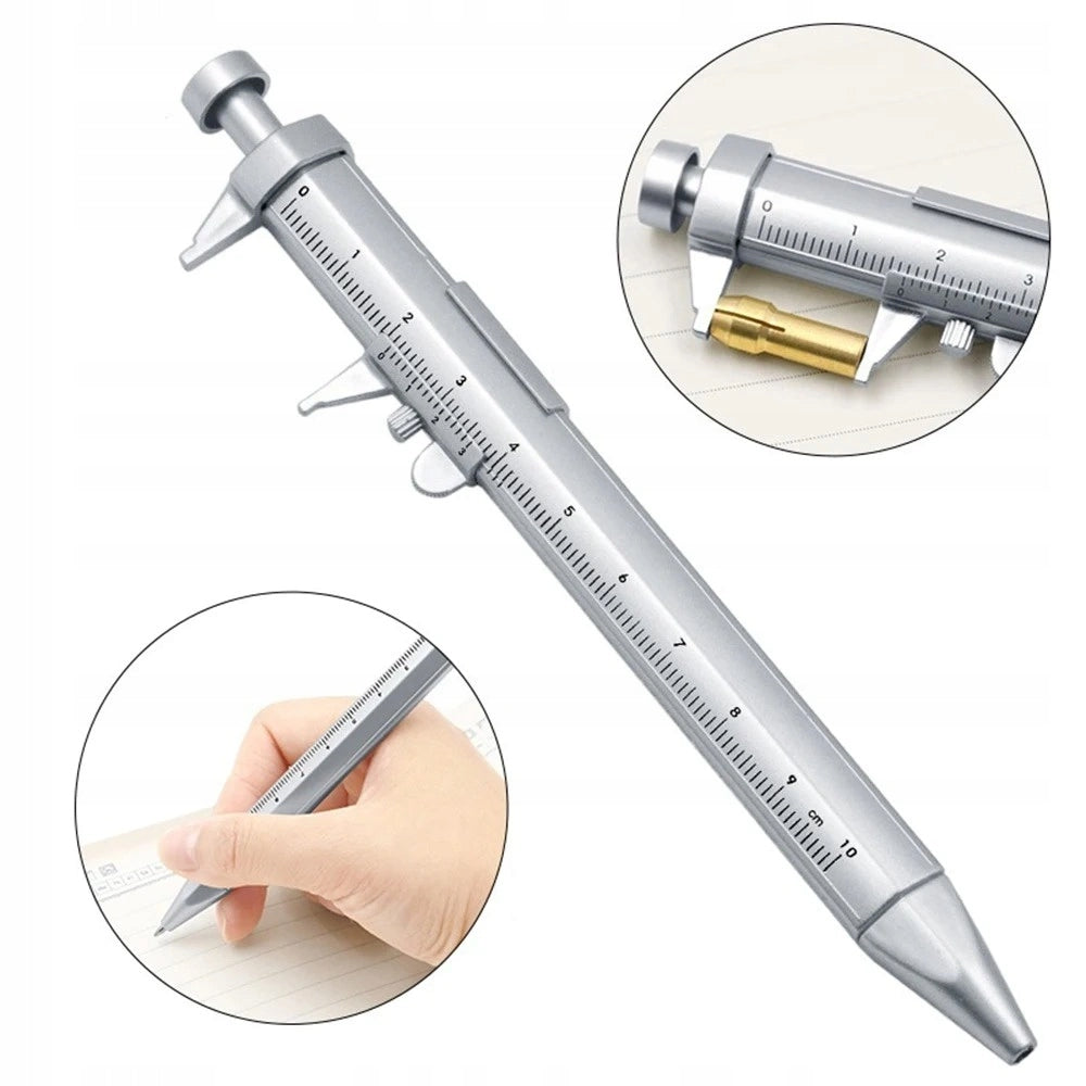 Caliper with Pen 0-100mm Black 2in1 Ruler Measuring Tool Manufacturer code 15805