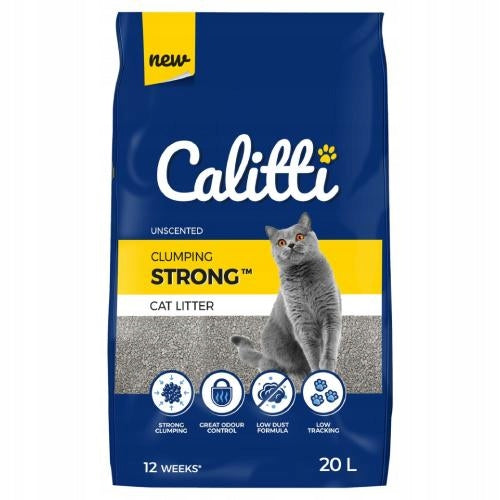 Calitti Strong Bentonite, Clumping, Unscented Cat Litter, 20l