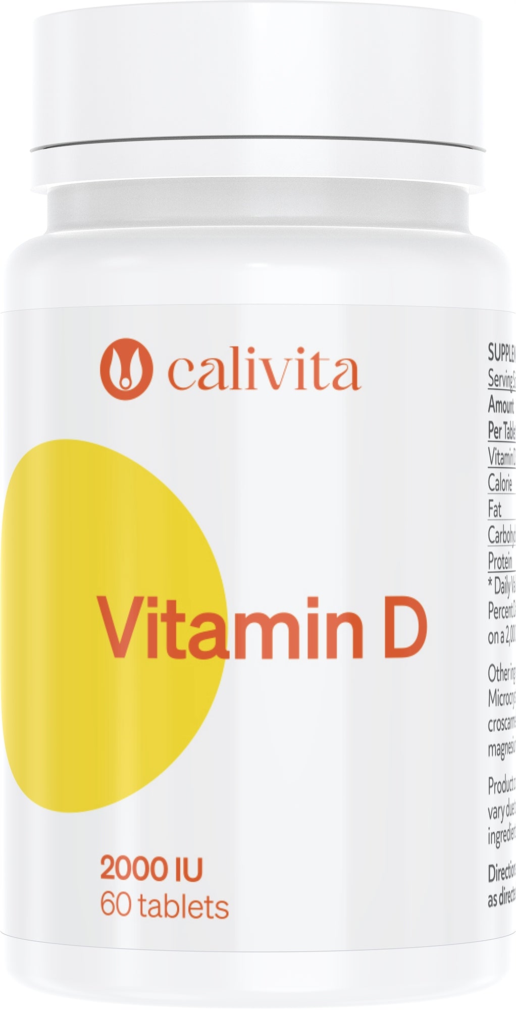 Calivita Vitamin D 2000 IU 60 tabs Vitamin Muscle Bone Teeth Immunity Packaging status original