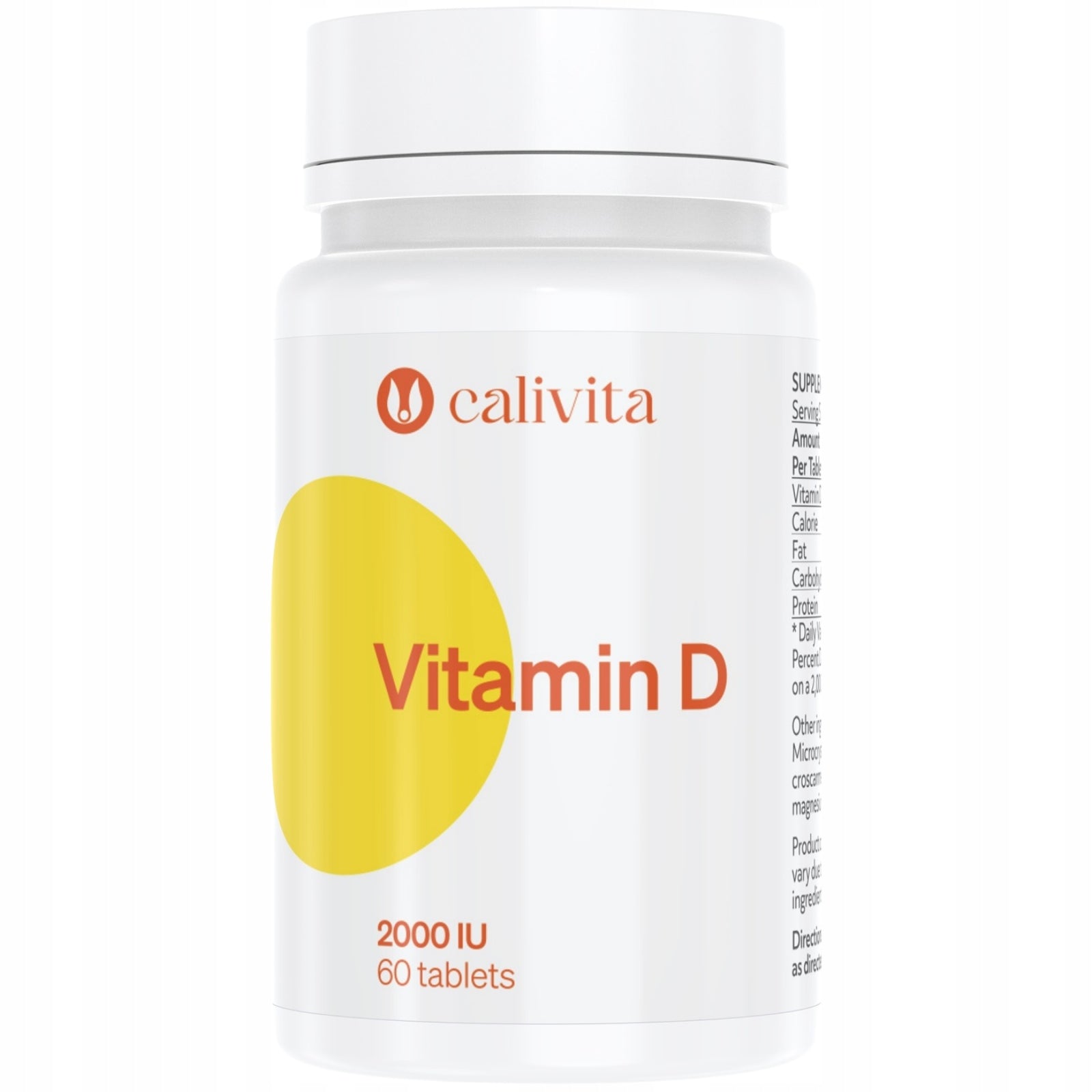 Calivita Vitamin D 2000 IU 60 tabs Vitamin Muscle Bone Teeth Immunity