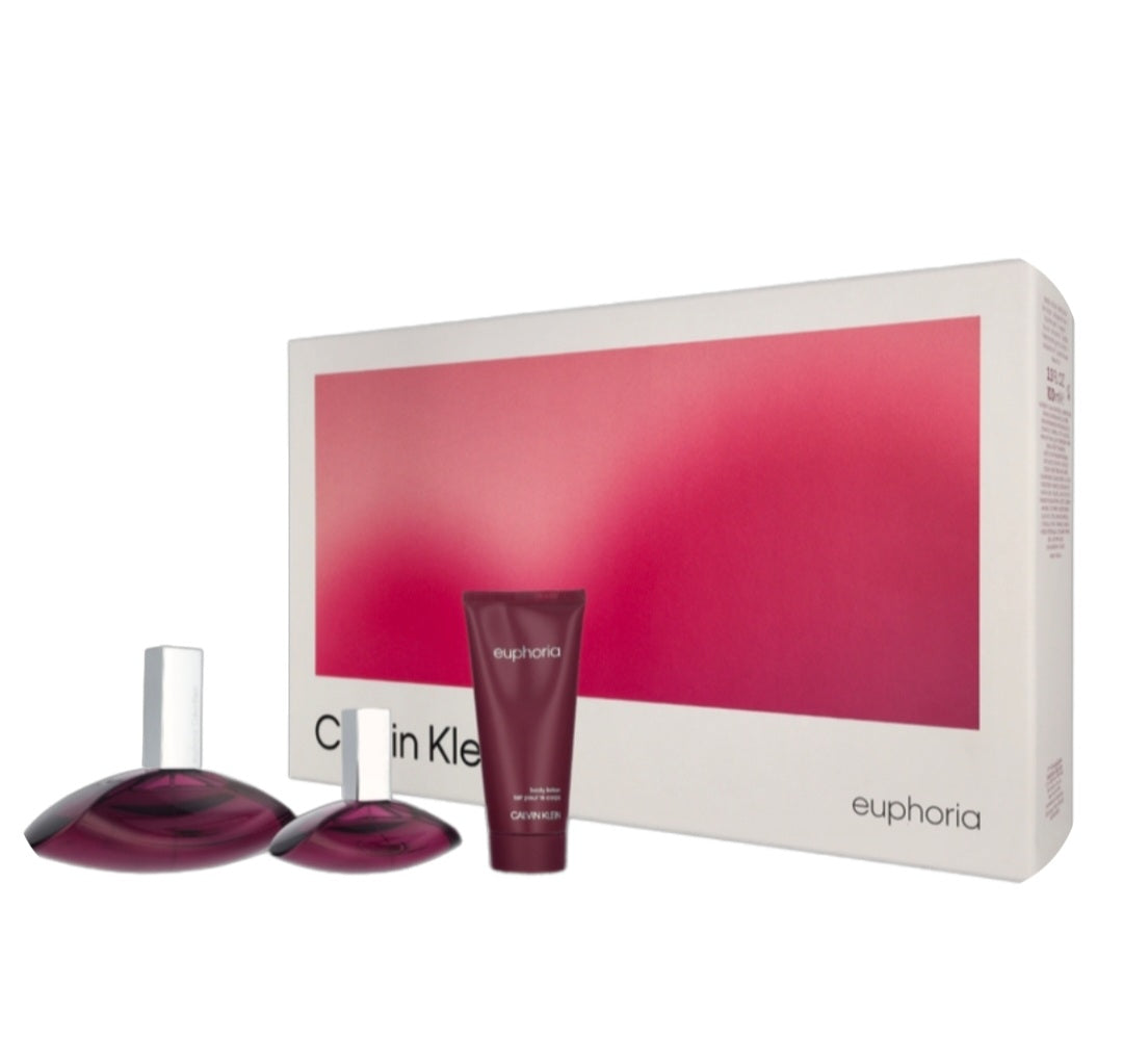 Calvin Klein Euphoria Eau de Parfum 100ml + 30ml + lotion 100ml set Packaging status original