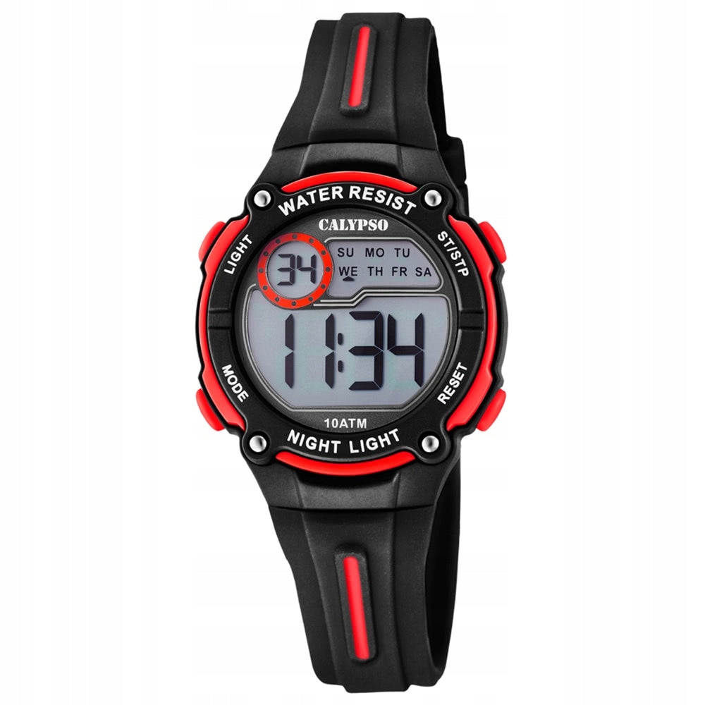 Calypso Plastic PUR Childrens Watch Wristwatch black Digital UK6068/6