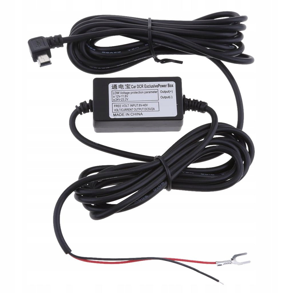 Cam Hardwire Kits 12/24V To 5V 1.5A Mini USB Right
