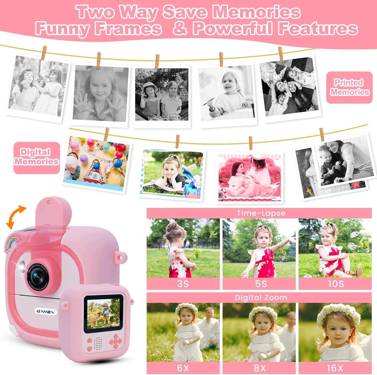 Camera AMI M2 pink Model M2