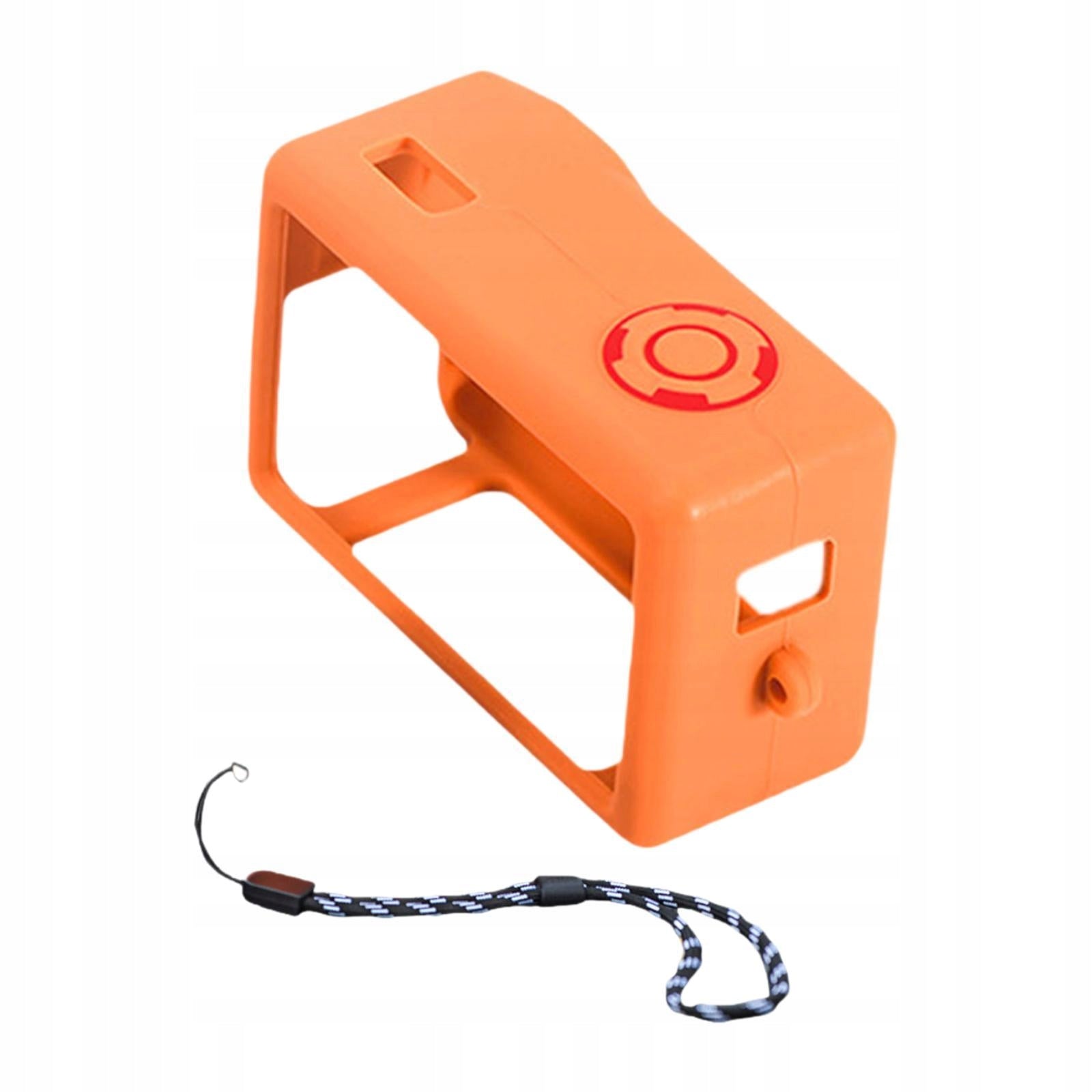 Camera Cover Sports Camera Accessories Anti Drop with Anti Lost Rope orange