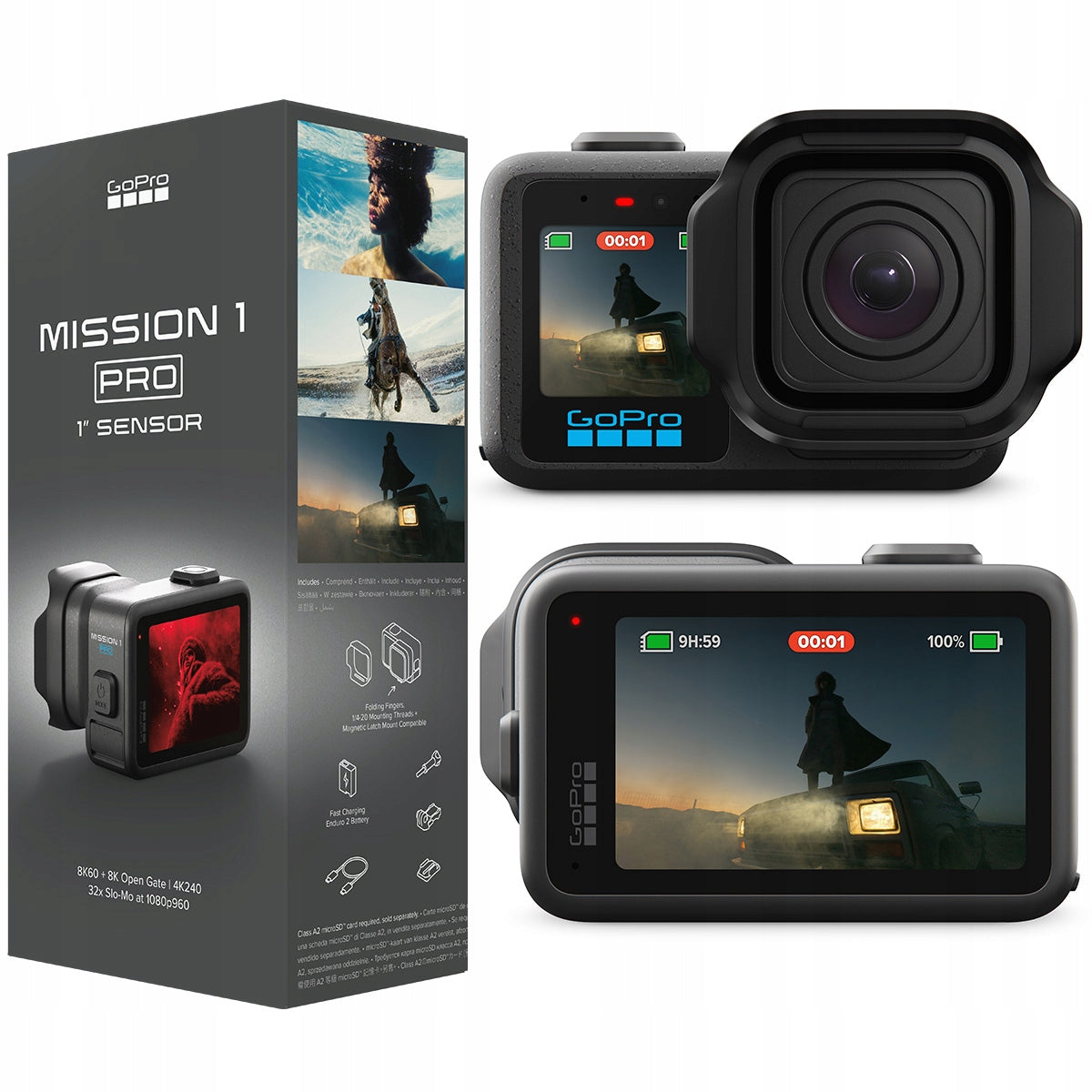 Camera GoPro MISSION 1 PRO stabilization HyperSmooth 8K matrix 1"