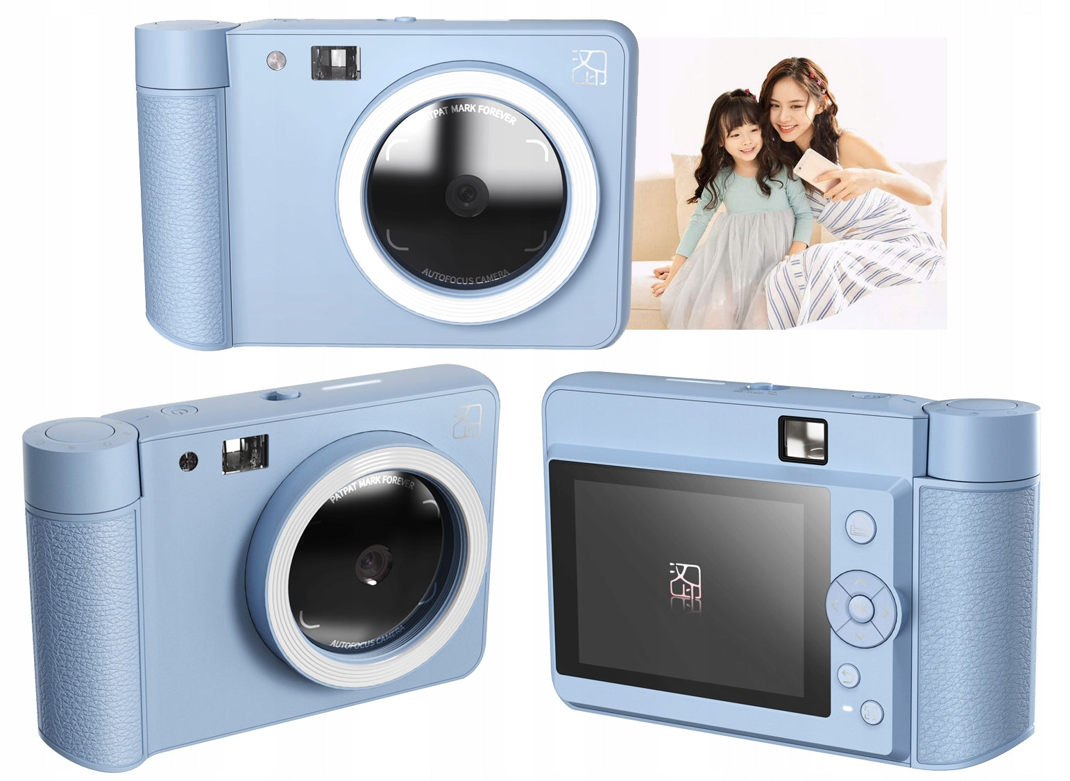 Camera HANIN Z1 5MP Instant Print ZINK Bluetooth LED LCD 2,8 Refills