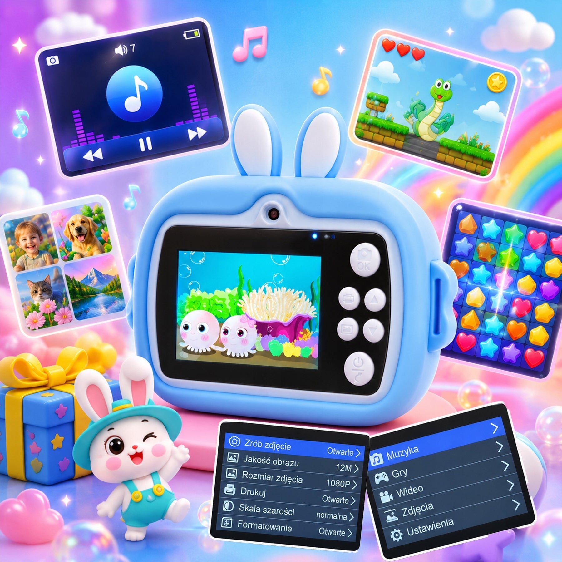 Camera Instant Mini Printer for Kids + 15 Rolls Model 651457421