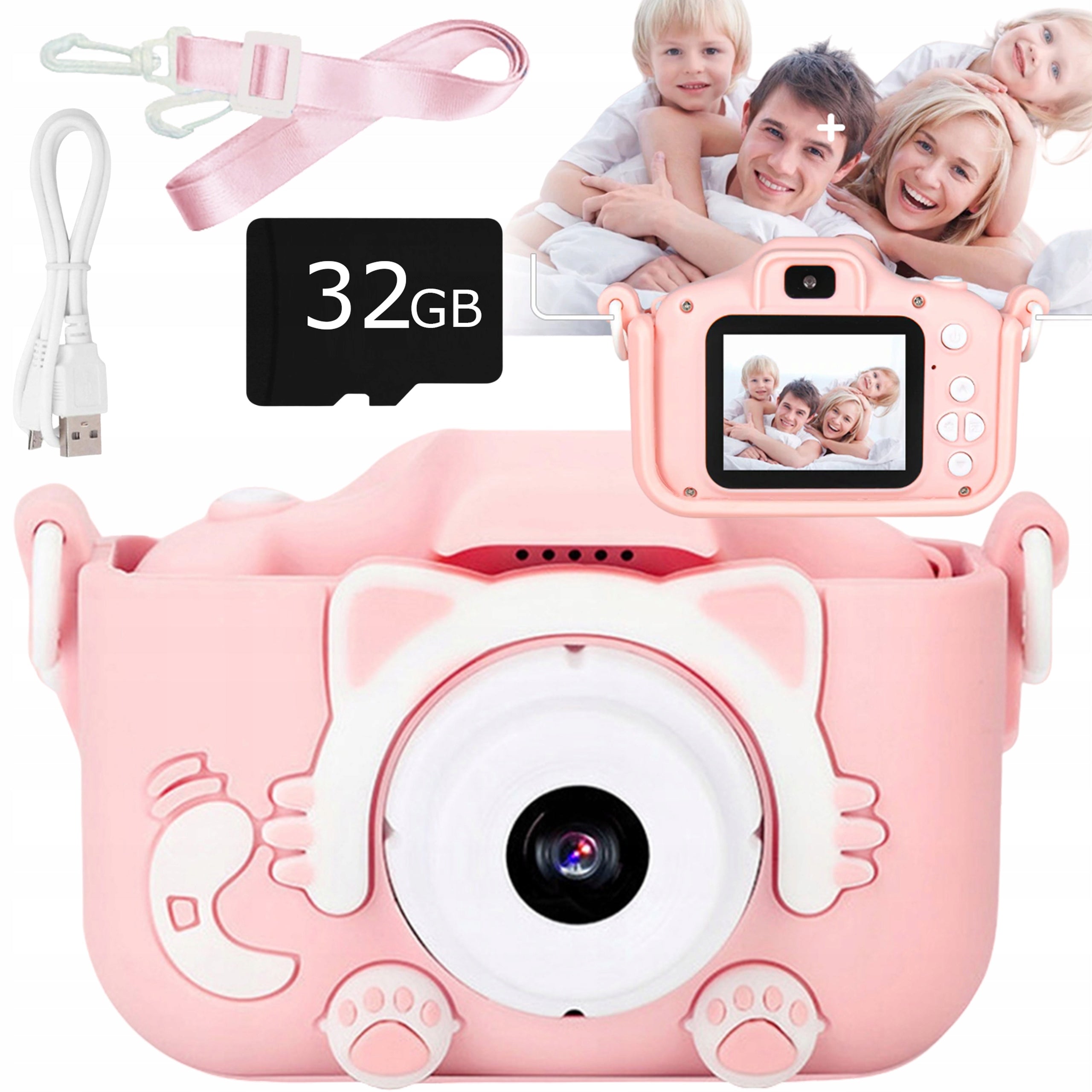 Camera Kitten for children digital photo + card 32Gb camera 3L+