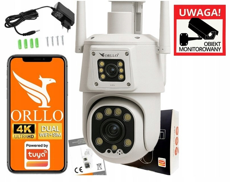 Camera ORLLO TZ8 Dual 4K 8MP WiFi+LTE WiFi + LTE 2x rotating lens