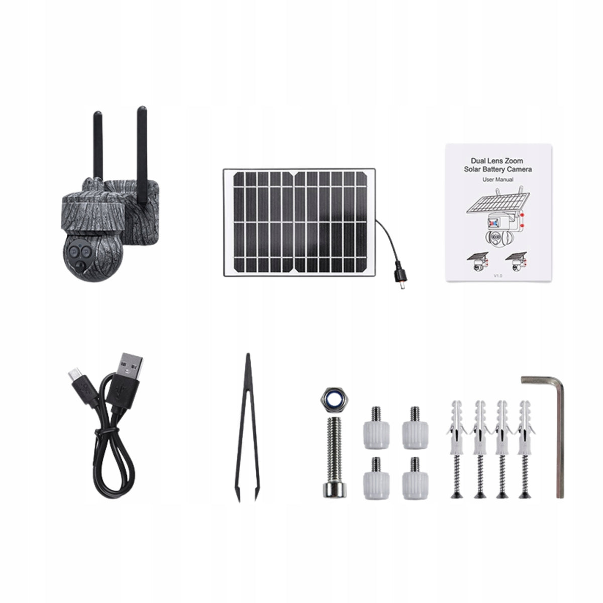 Camera Phototrap Outdoor WIFI 6MP Solar Panel Motion Detection 12 Zoom Brand no brand