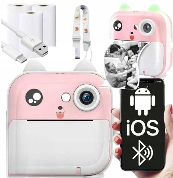 Camera Print Instant Mini Thermal Printer + Rollers