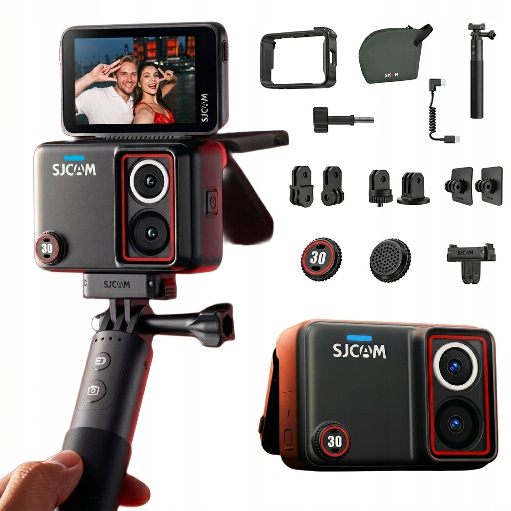 Camera SJCAM SJ30 Dual Lens 8K Rotating Screen 2.51" 48MP 7h + Selfie stick
