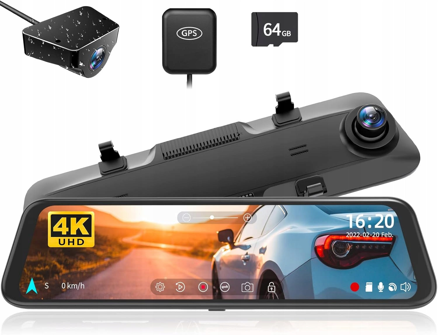 Camera WOLFBOX G850 dashboard camera reversing camera GPS set