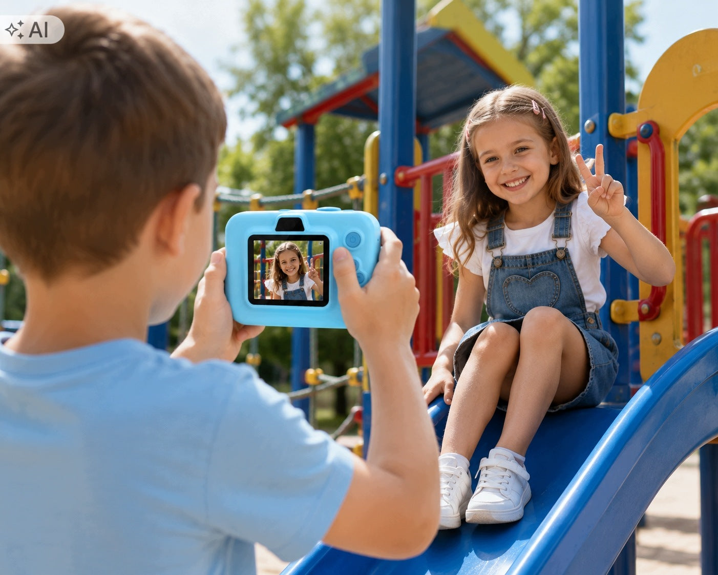 Camera for Kids with Printer Instant HD Printing Video Games USB 32GB SKY Manufacturer code Aparat dla dzieci na prezent rolki jednorożec