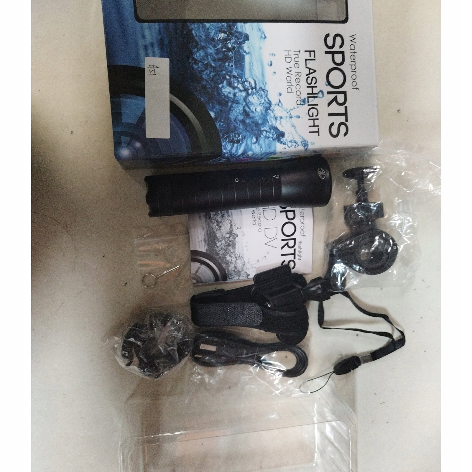 Camera with Flashlight 1080P Motorcycle Helmet Camera Bicycle Camera Lens