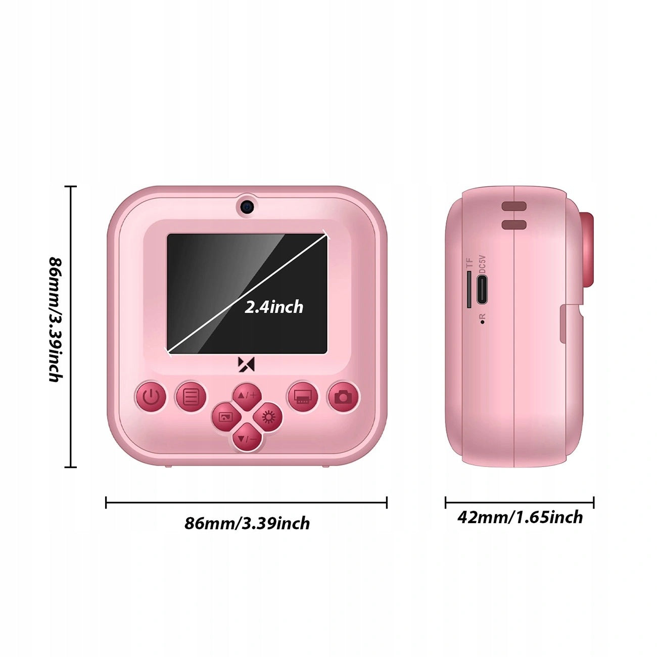 Camera with thermal printer Wozinsky WDT-03 camera for children - pink Model DRUKUŚ ZESTAW APARAT NATYCHMIASTOWY