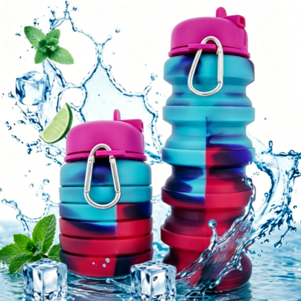 Camo Foldable Silicone Cup 480ml Heat Resistant Portable Pink Manufacturer code 6979916250592