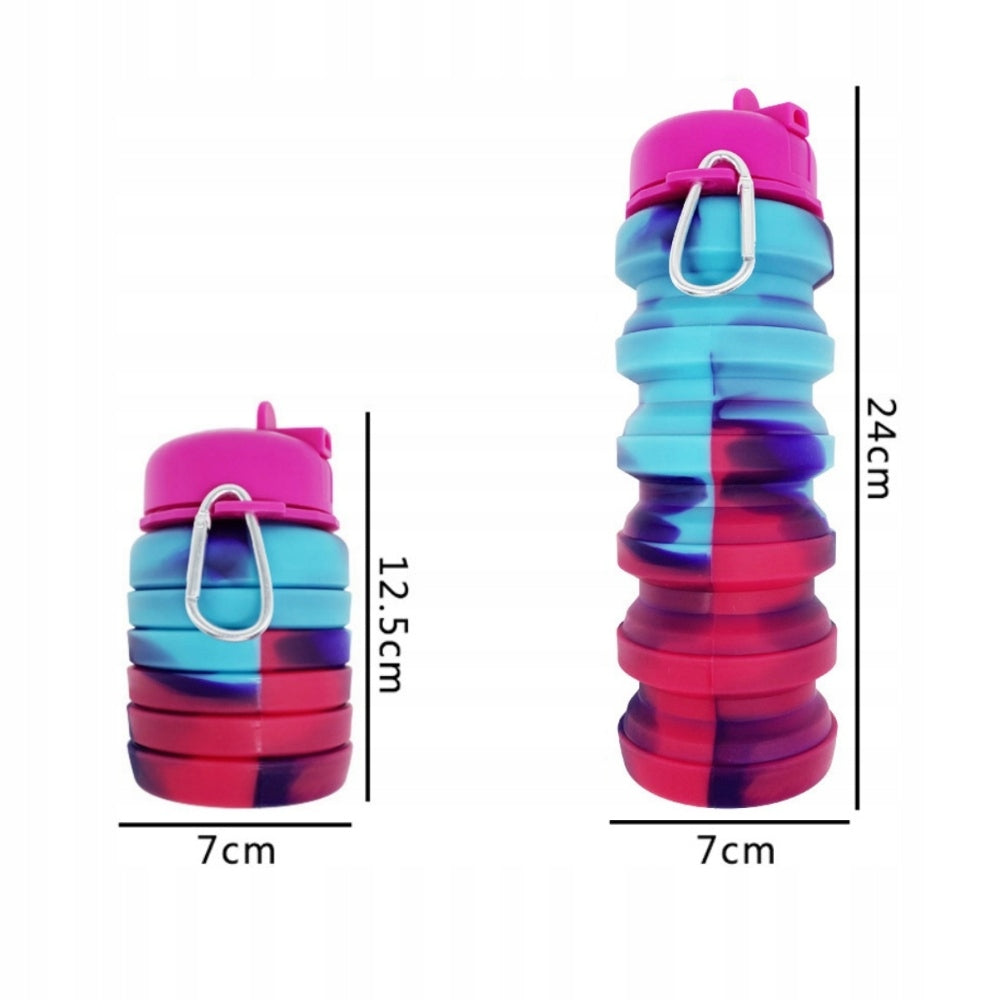 Camo Foldable Silicone Cup 480ml Heat Resistant Portable Pink Packaging status original