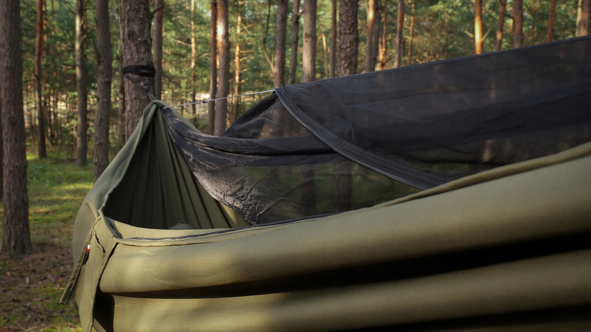 Camp Hammock TigerWood Olive Bear with Mosquito Net Single Zip Manufacturer code tig-niedz