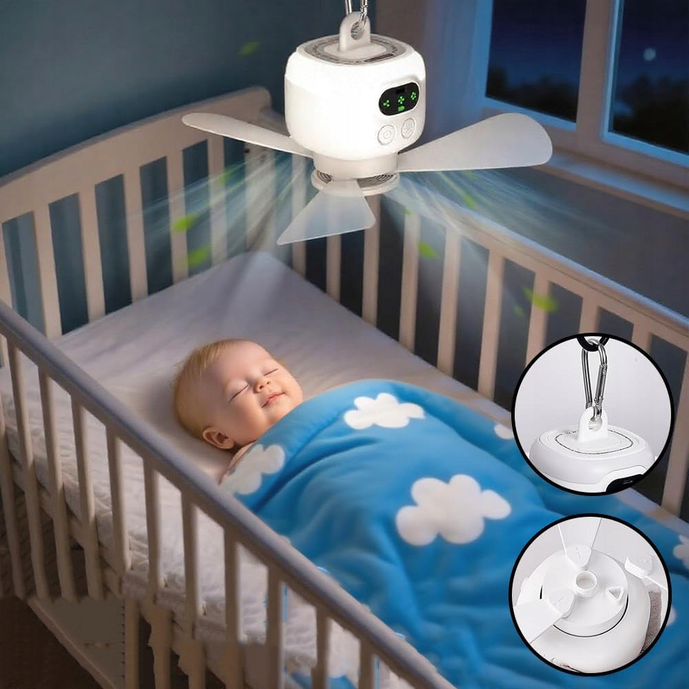 Camping Fan 8000mAh With Lantern LED Ceiling Fan For Tent Packaging status original