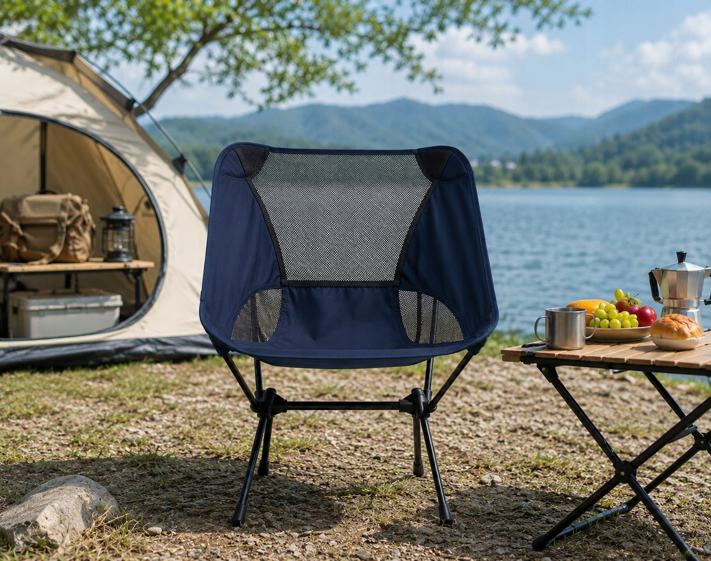 Camping Fishing Chair Folding Strong Bag Lifting Capacity 120kg Model KRZESŁO WĘDKARSKIE