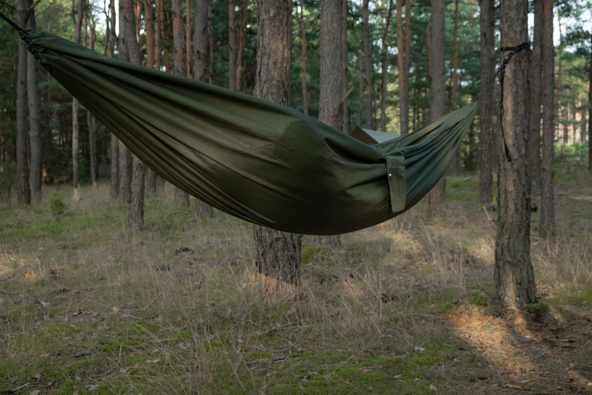 Camping Hammock TigerWood Bizon Green Long 350 cm Kind hammock without rod