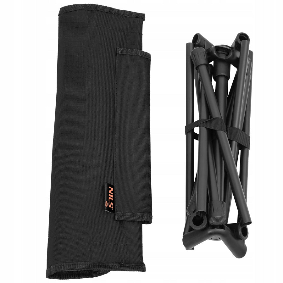 Camping Hiking Fishing Chair With Fish Backrest Black NILS Product weight with unit packaging 2.5 kg