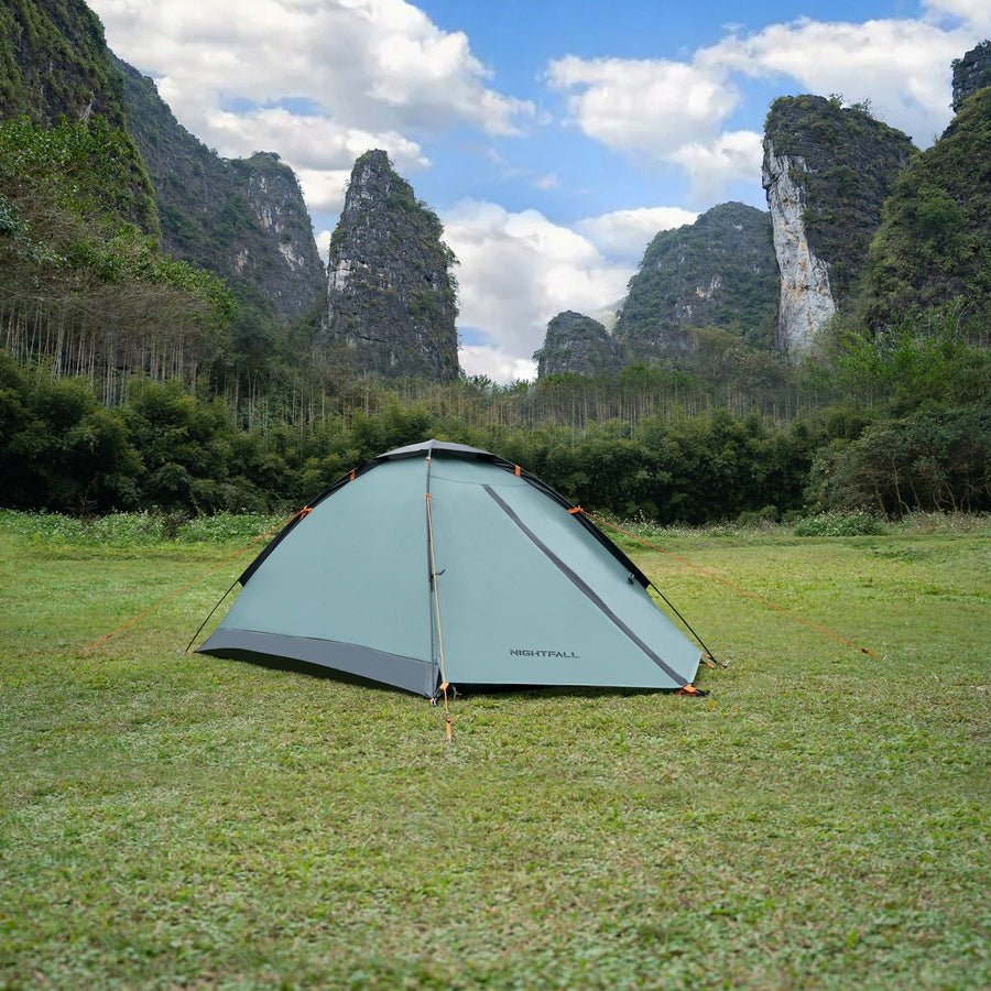 Camping Hiking Tent 2 Person Waterproof UV Filter + Cover Color green