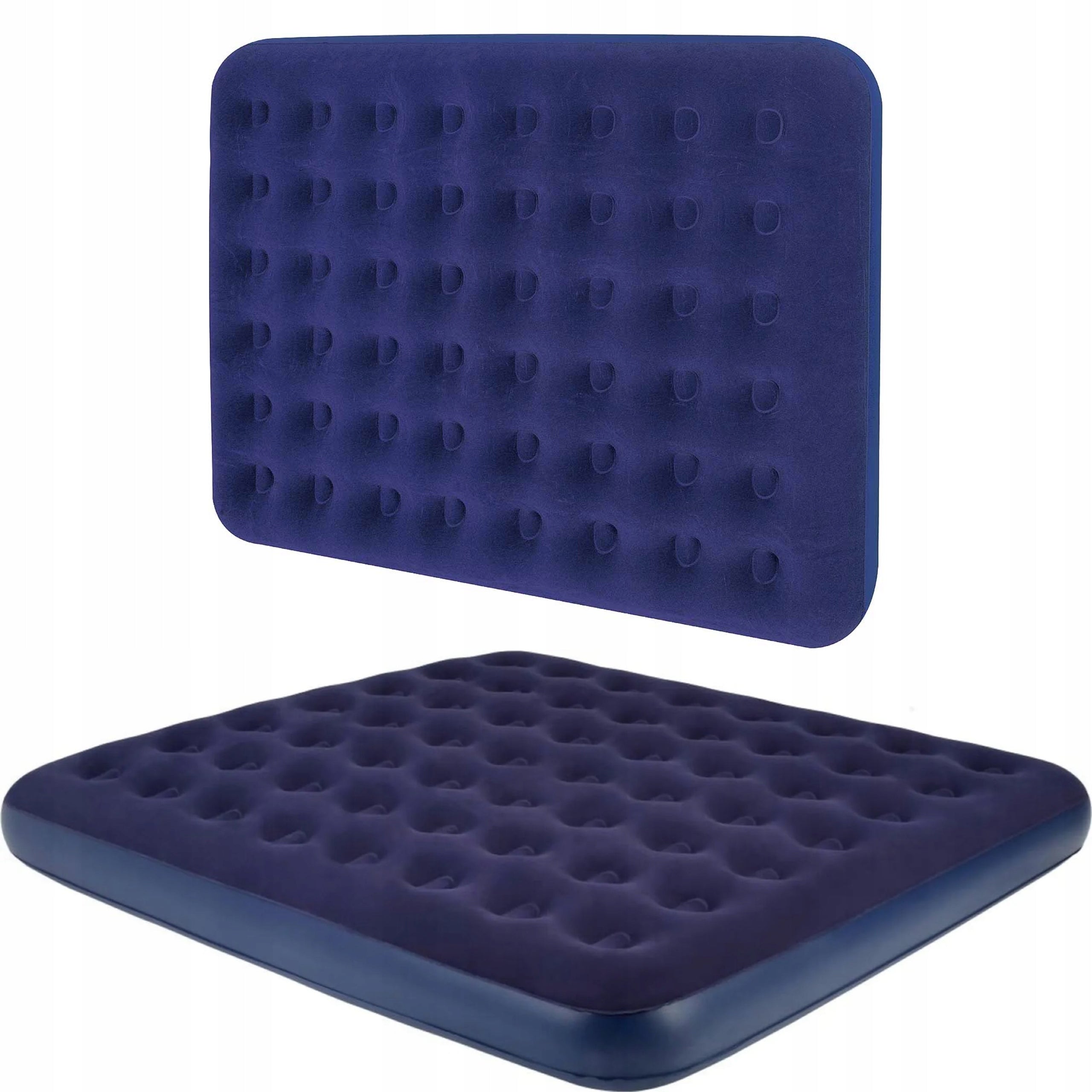 Camping Inflatable Mattress 2 Person Flocked Navy Blue Color blue
