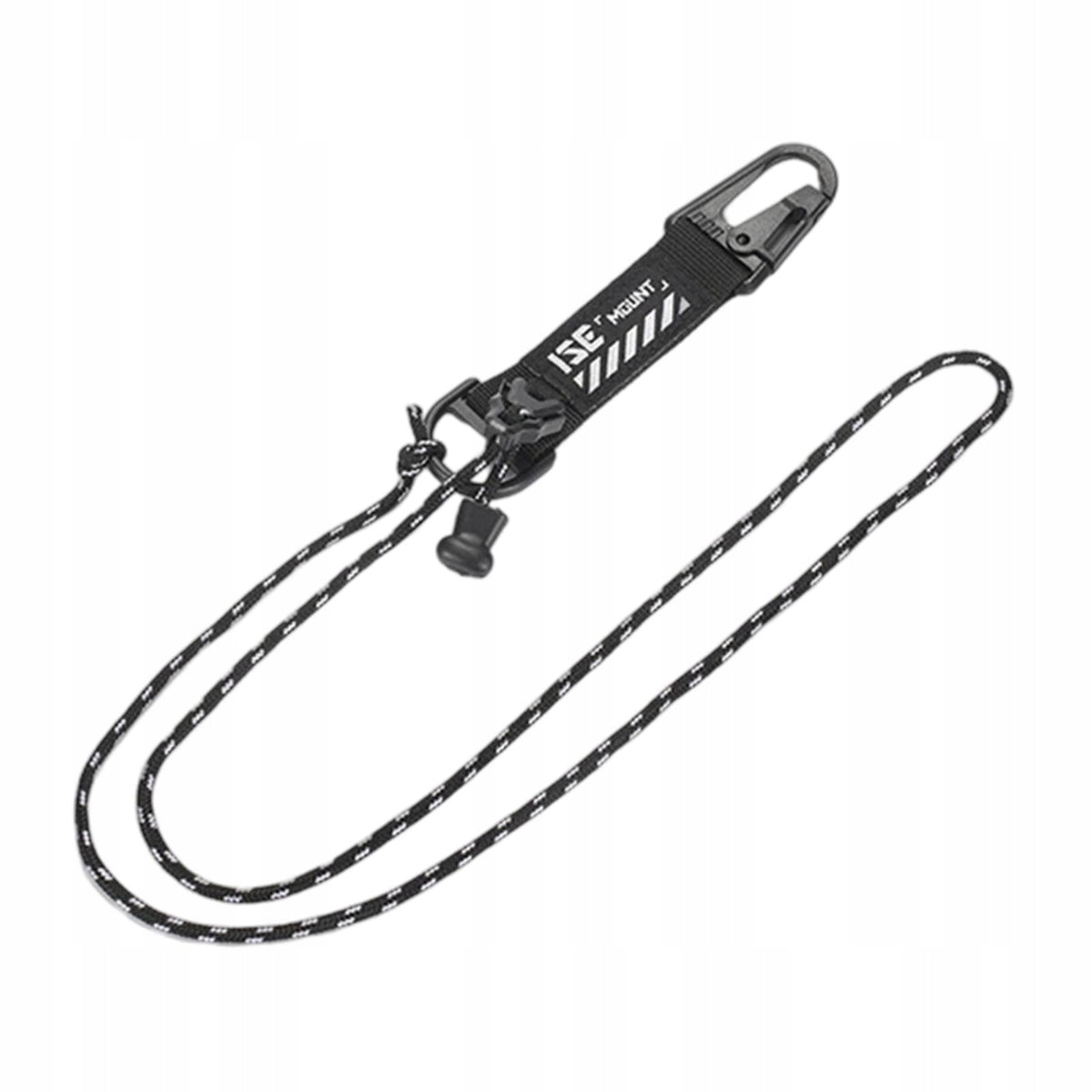 Camping Lanyard Rope Adjustable Reflective Rope Accessories Black Webbing