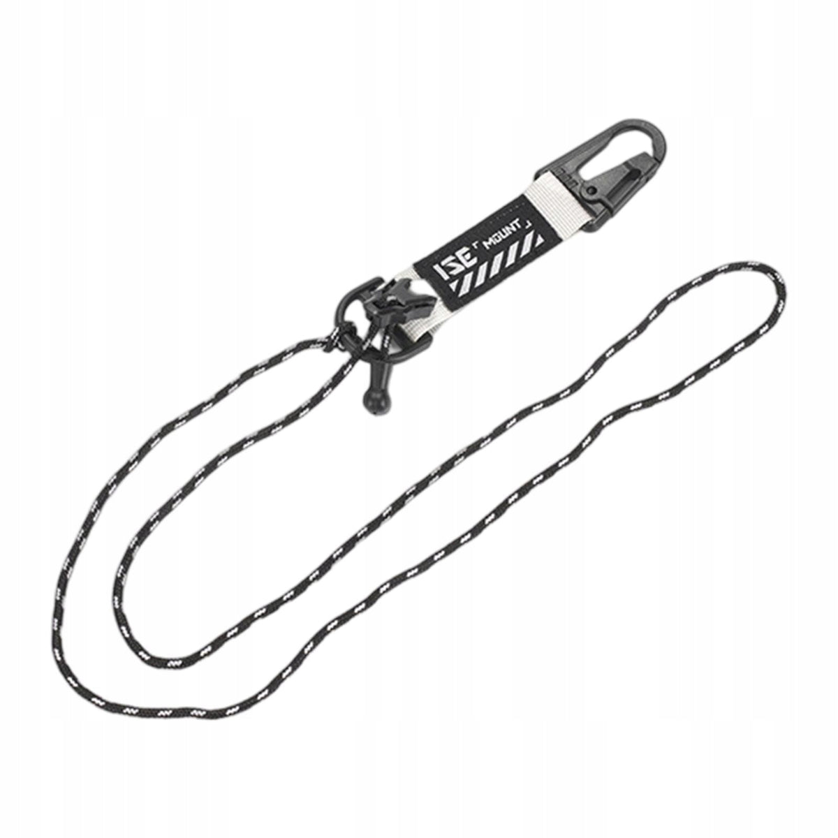 Camping Lanyard Rope Adjustable Reflective Rope Black White Webbing