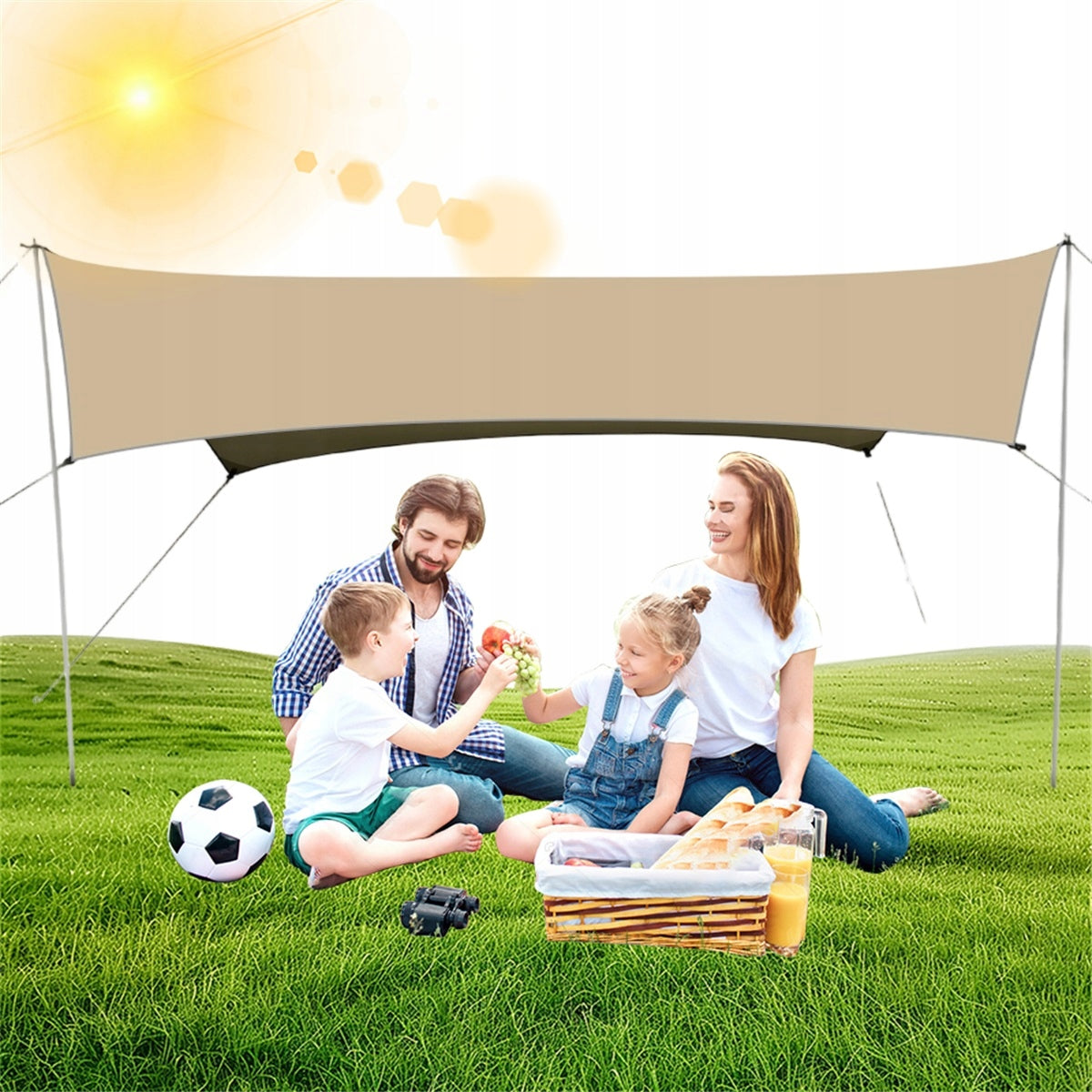 Camping Plate Camping Tarp Waterproof Protective Survival For Trekking Packaging status original