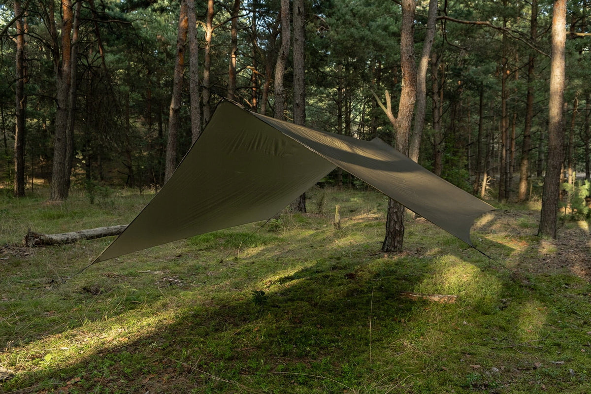 Camping Plate Hexagonal Thermo Tarp StingRay 3,6 x 2,8 - Olive