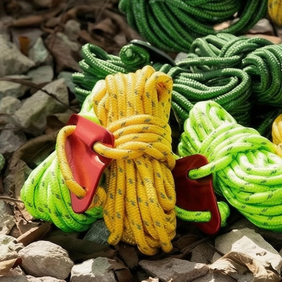 Camping Rope Tensioner with Reflective Guyline for Fluor Grn 5MM 5M 2PK Packaging status original