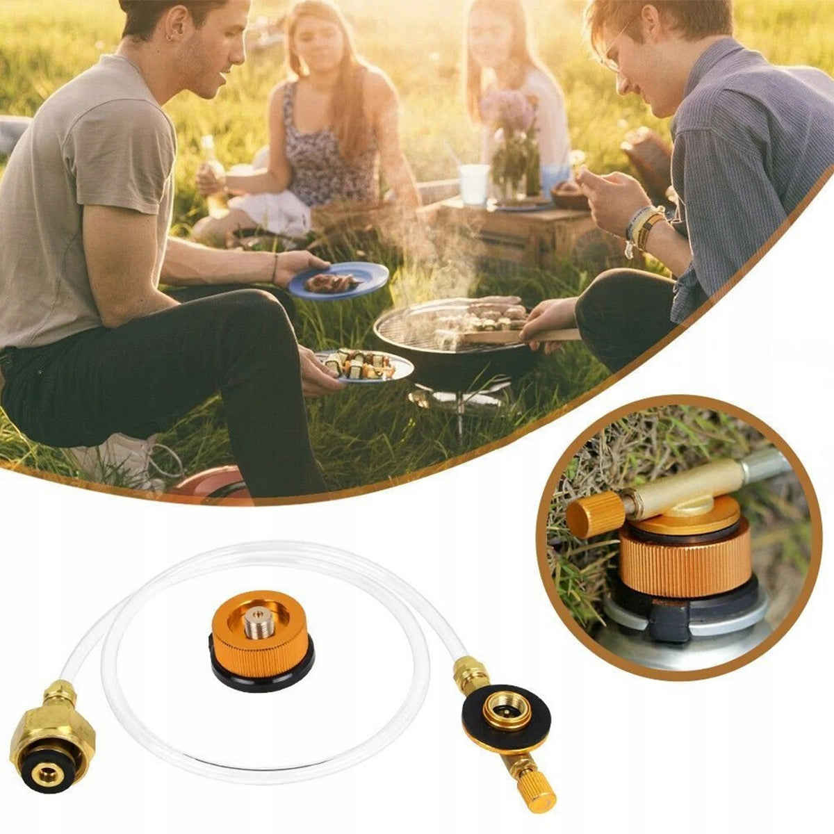 Camping Stove Adapter Hose Kit for Gas Cartridge Connection Brand no brand