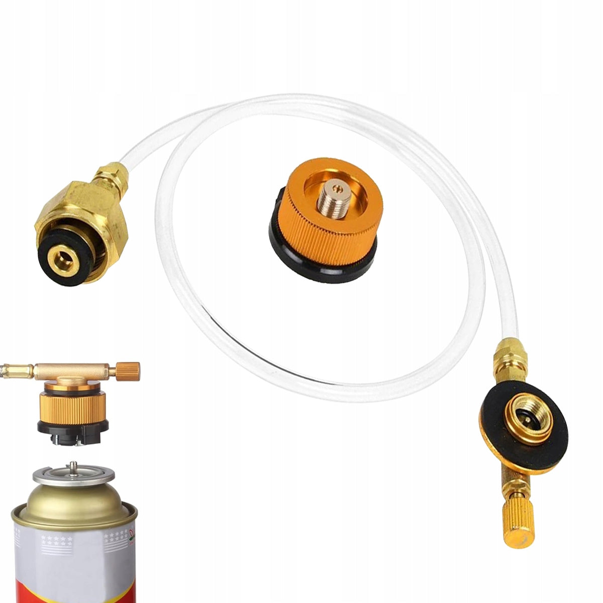 Camping Stove Adapter Hose Kit for Gas Cartridge Connection
