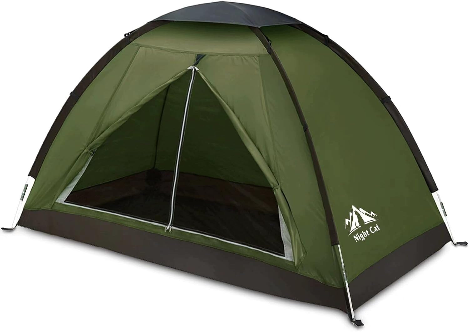 Camping Tent 1-Person Waterproof Green Military Lightweight for Trekking