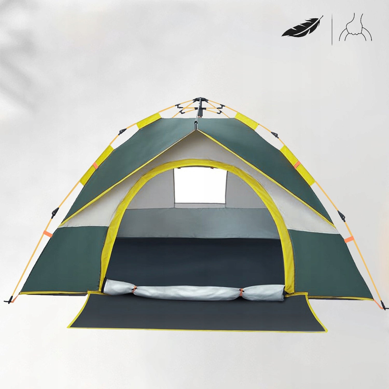 Camping Tent Automatic Double Layer With Mosquito Net For 3-4 People BEDEE Type double layer (with flysheet)