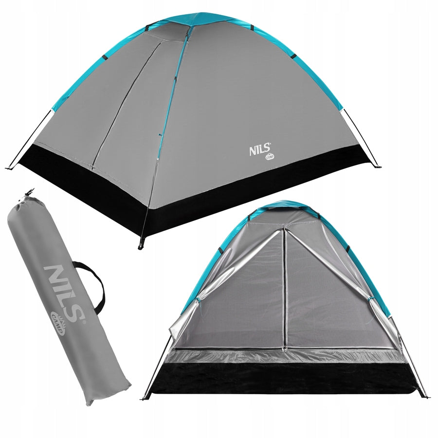 Camping Tent Camping Waterproof 2 Person NILS Cover Color blue