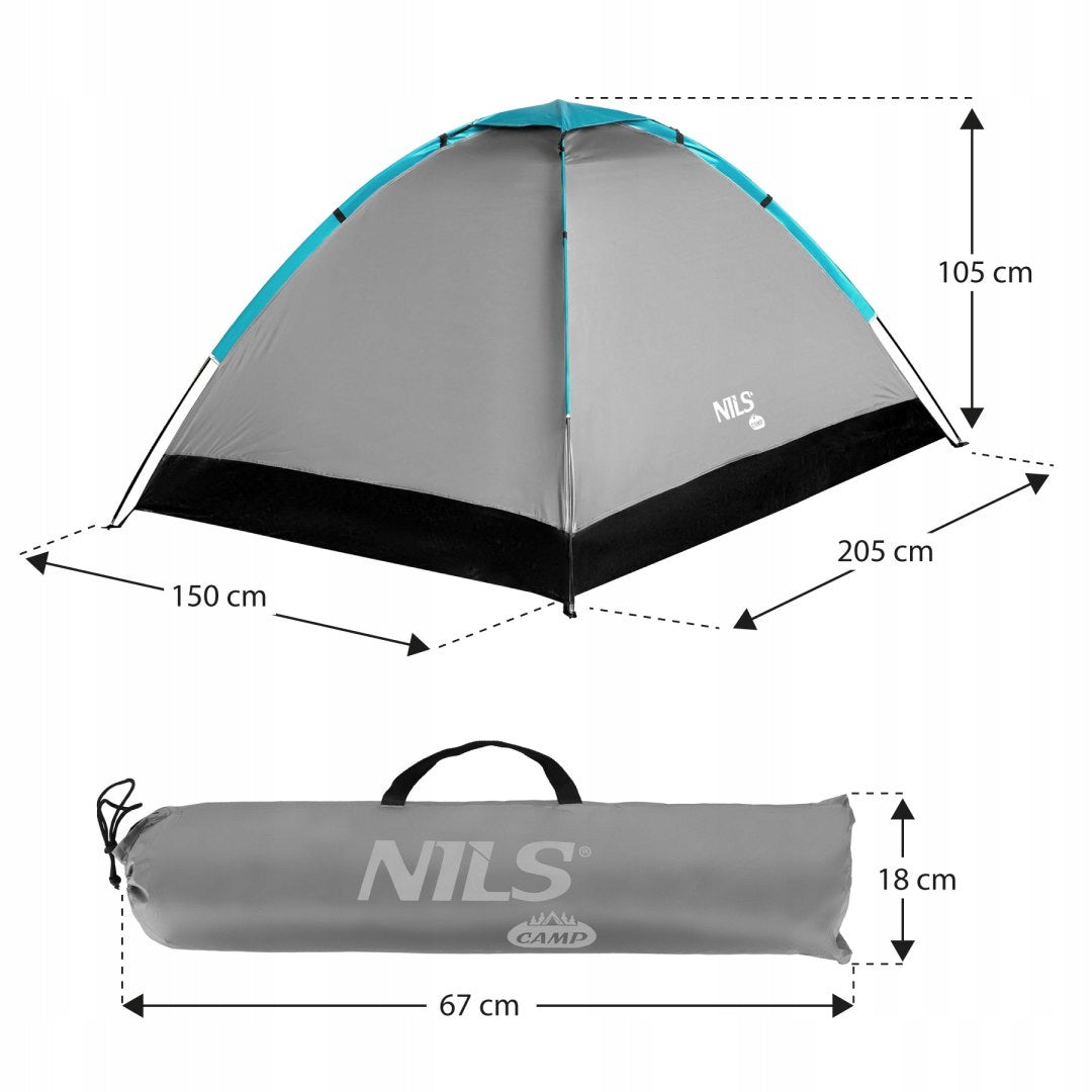 Camping Tent Camping Waterproof 2 Person NILS Cover Packaging status original