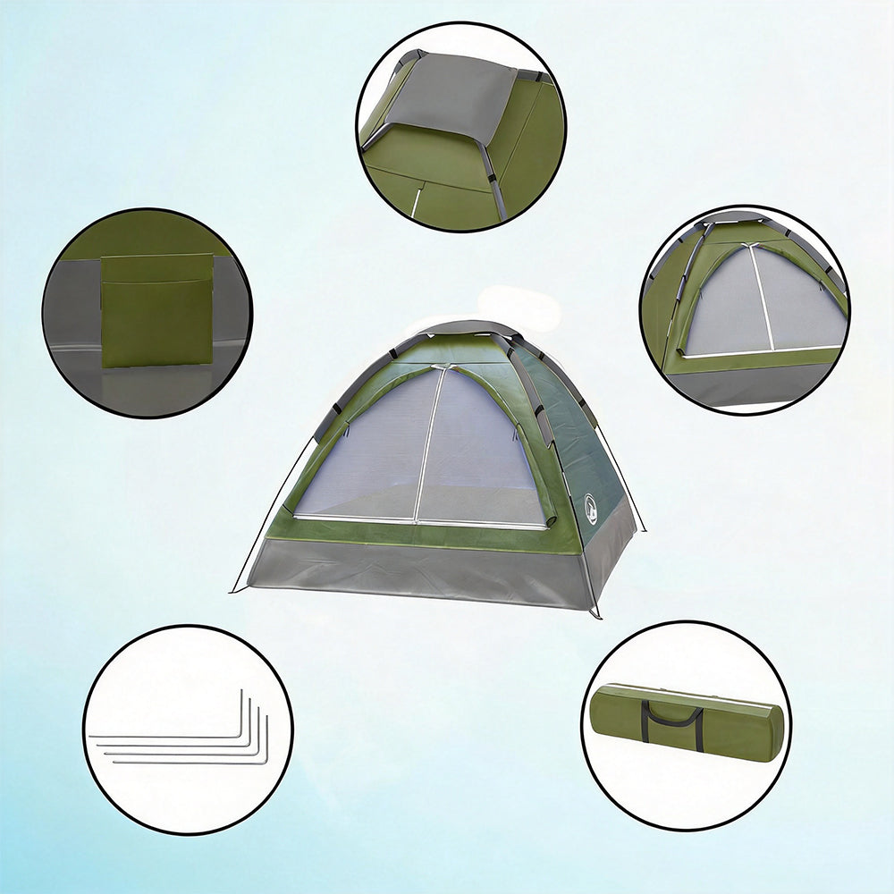 Camping Tent Tourist 2 Person Mesh Cover Anti Mosquito Lightweight Packaging status original
