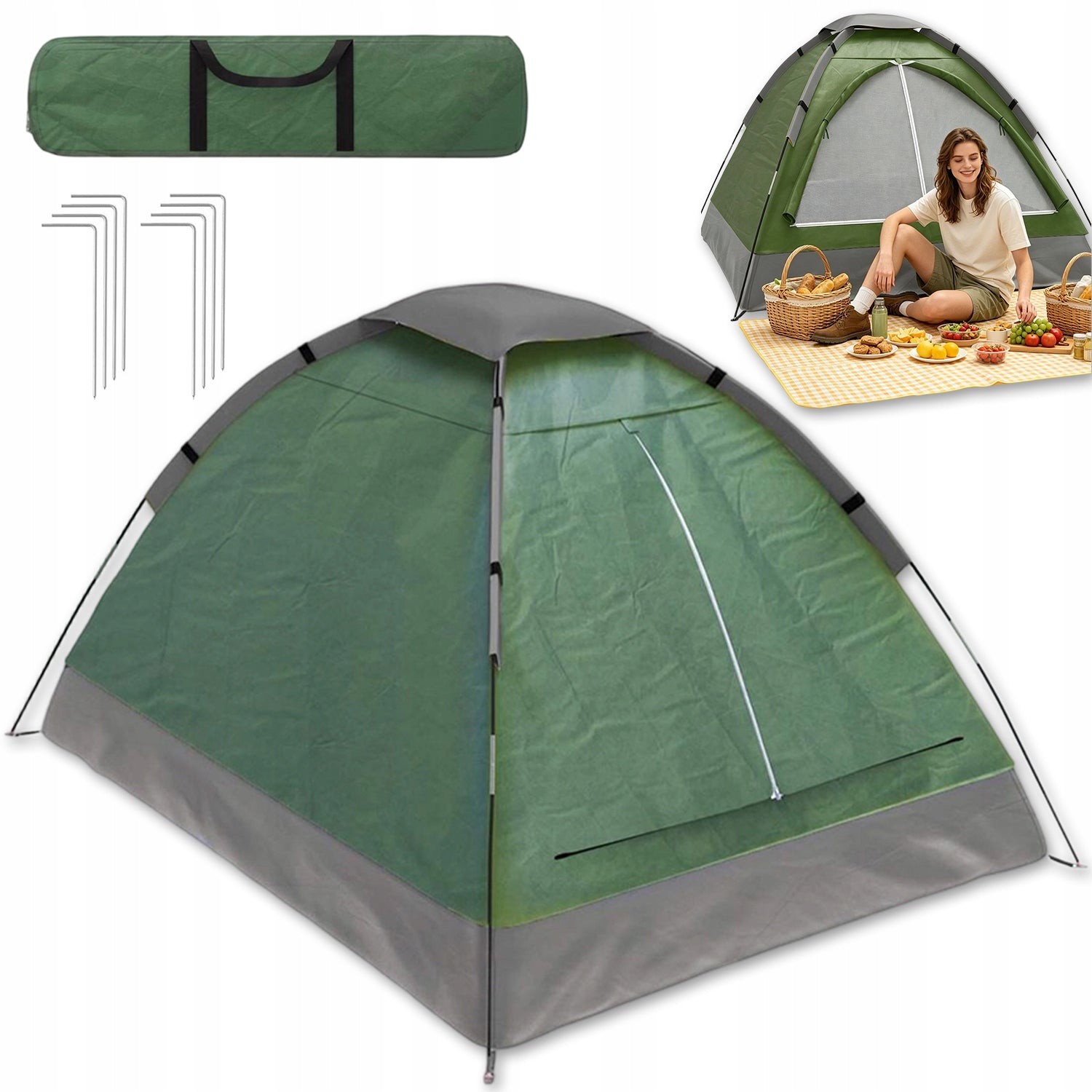 Camping Tent Tourist 2 Person Mesh Cover Anti Mosquito Lightweight