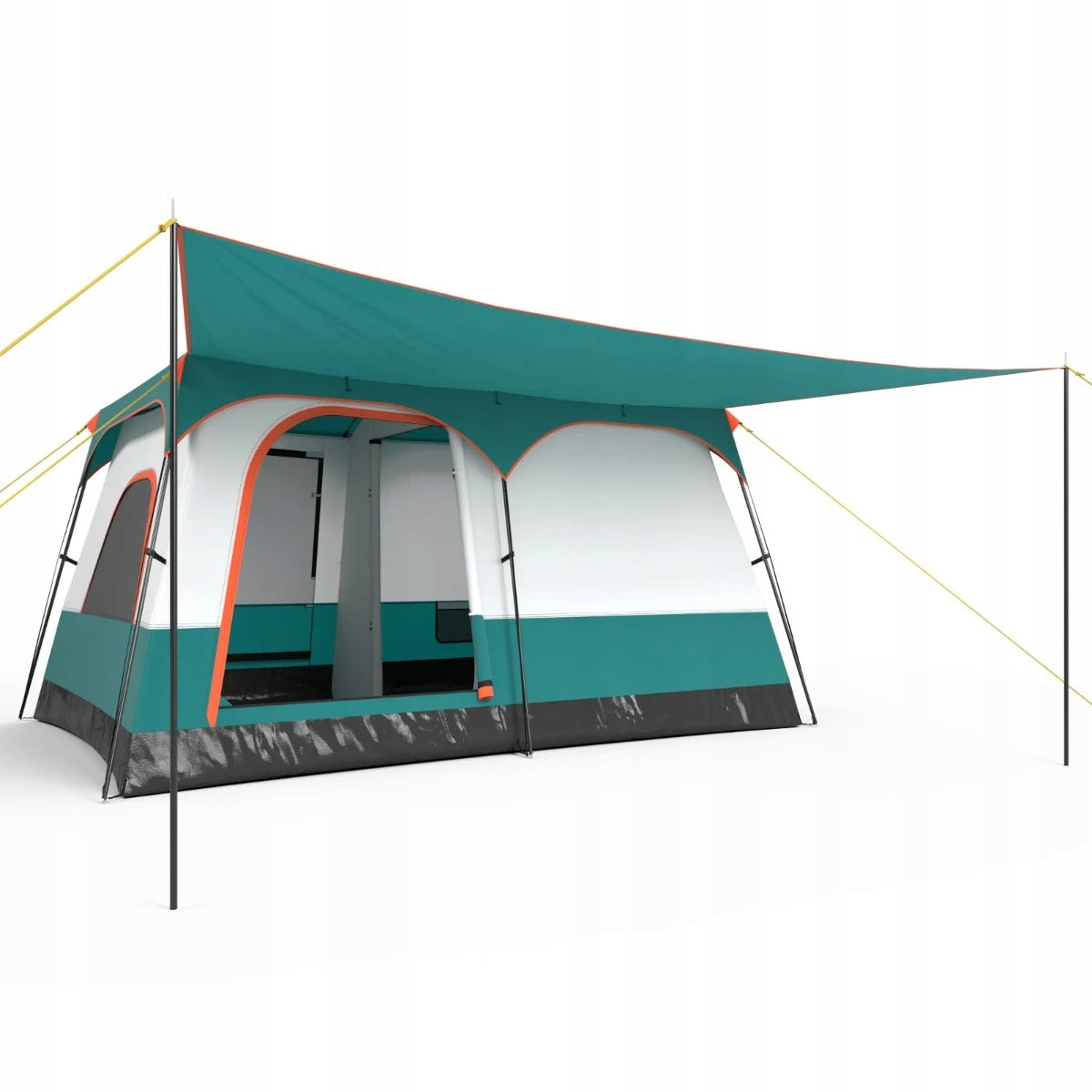 Camping Tent with Awning 2 Chamber Tent with Carry Bag