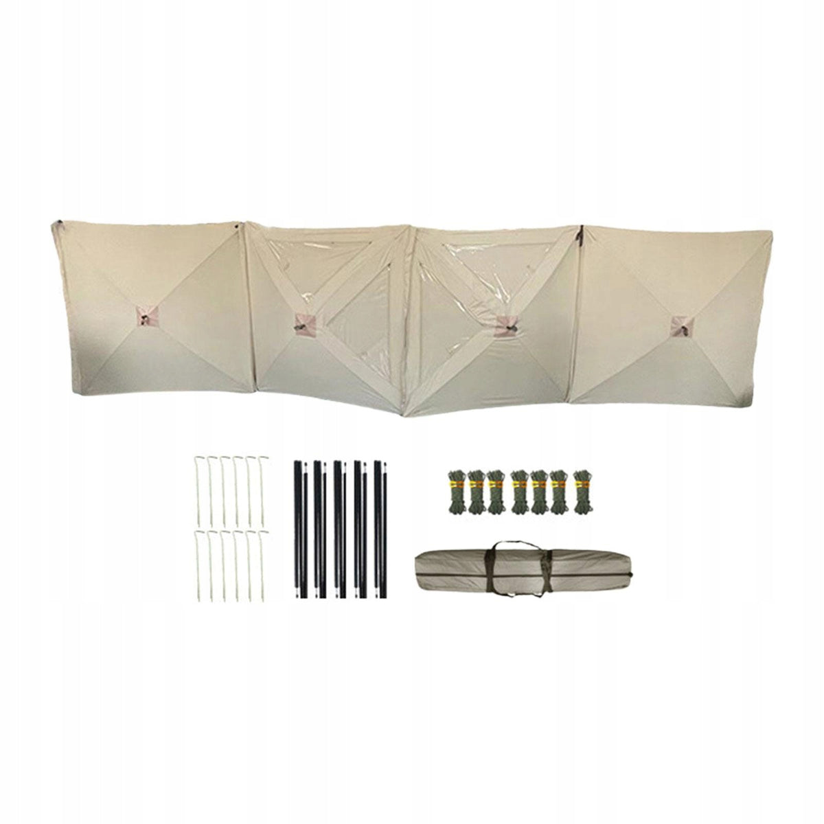 Camping Windbreak Weatherproof Tent Wind Panels Sunproof Portable Beige