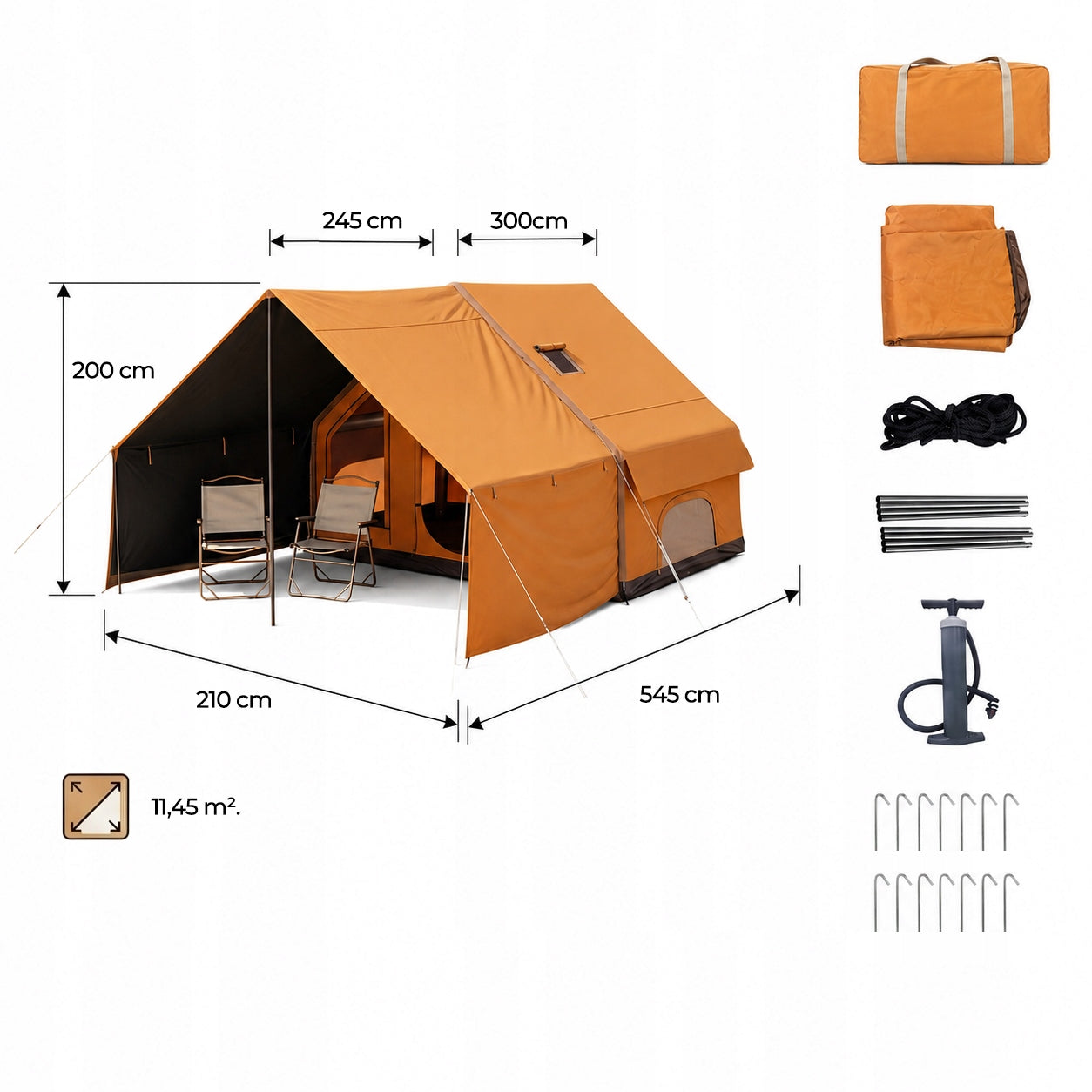 Camping pumped tent glamping Boste 4os vestibule pump strong Manufacturer code COIT03C-LOE