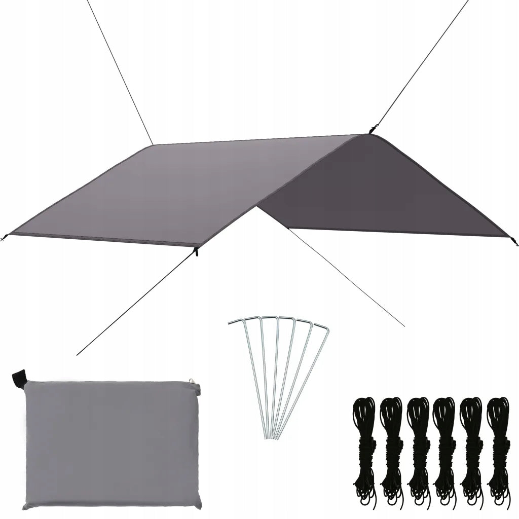 Camping sheet, 4x4 m, grey