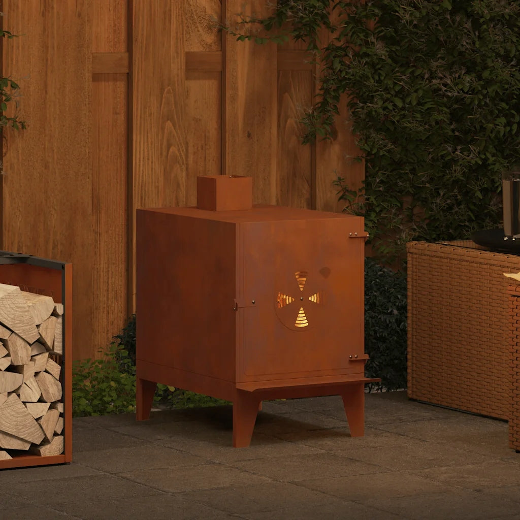 Camping stove, 35x50x60 cm, Corten steel Brand VidaXL