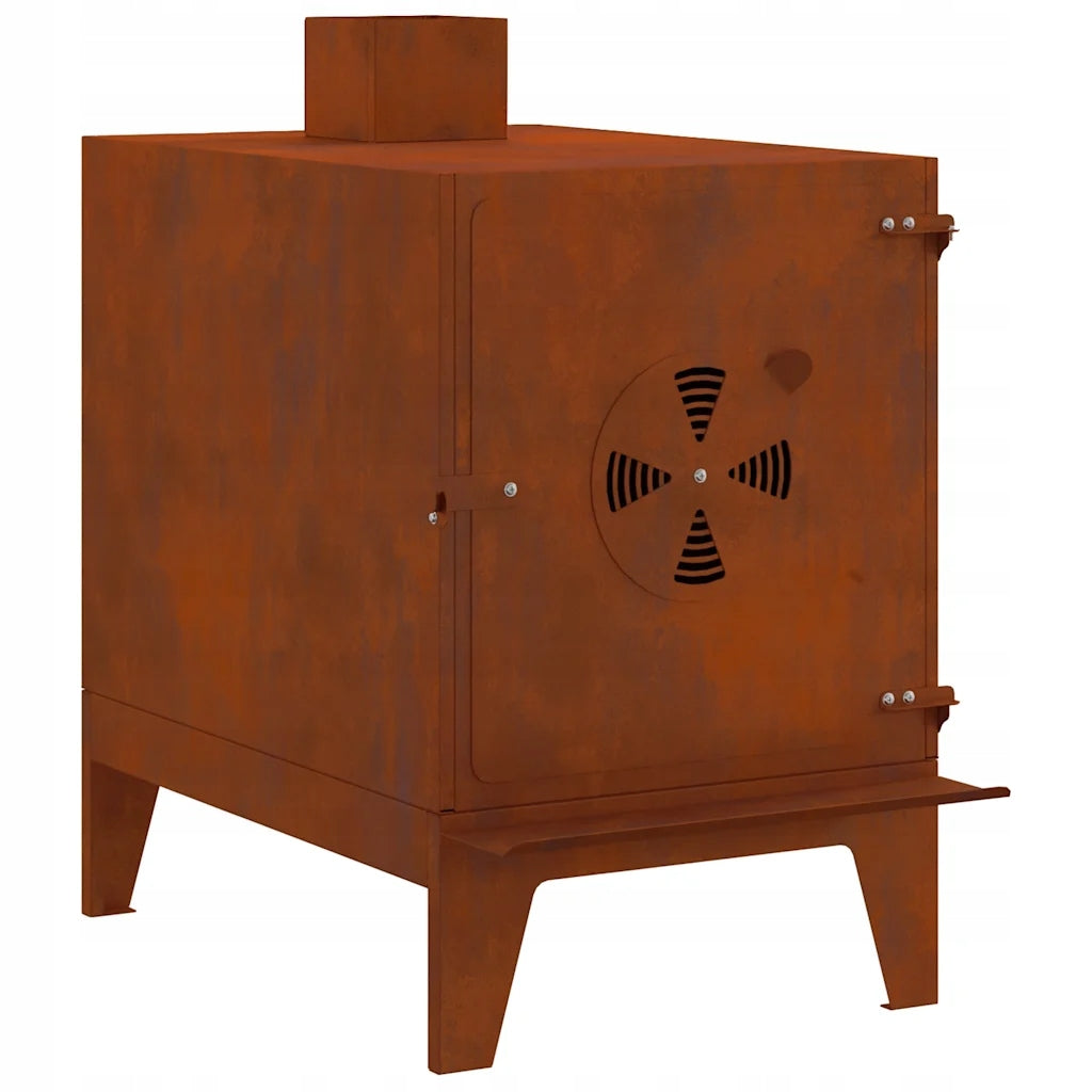 Camping stove, 35x50x60 cm, Corten steel