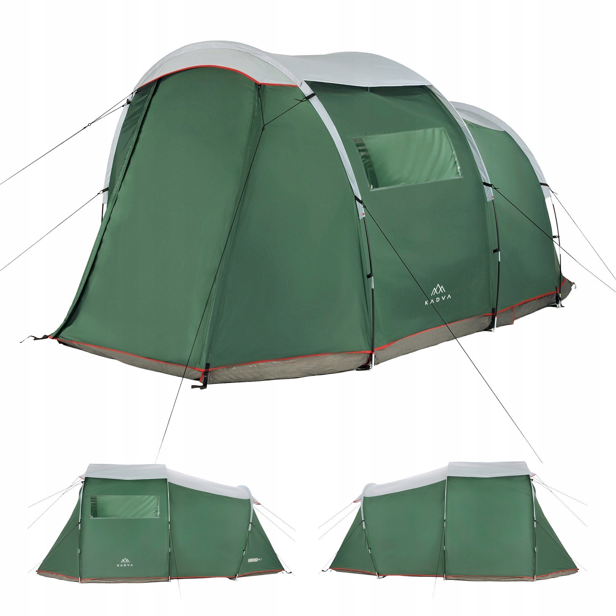 Camping tent 4-person KADVA Kavio 4.1 green OS LIGHTWEIGHT DESIGN